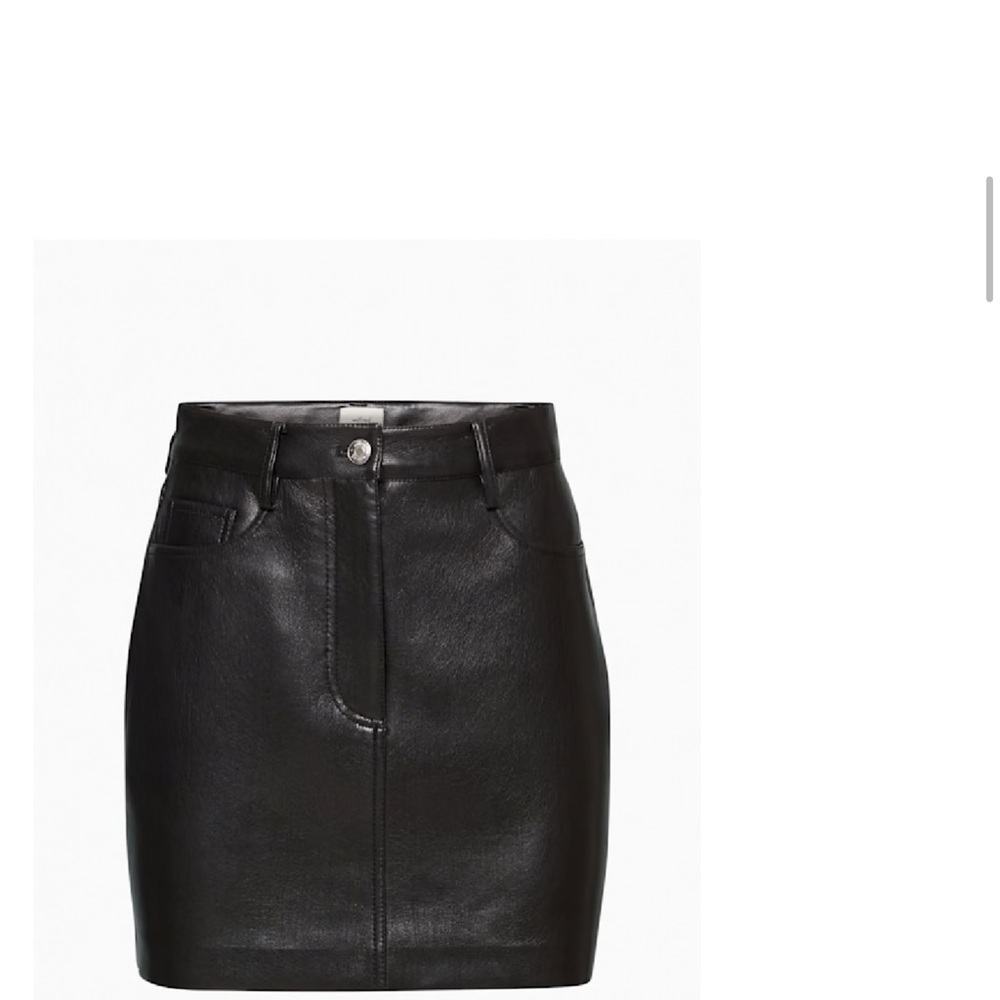 Wilfred Black Mini Skirt - Chemistry Skirt (pleather) - Picture 6 of 7